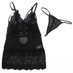 Subblime - Babydoll  Bretelles En Dentelle Réglables Noir L/Xl